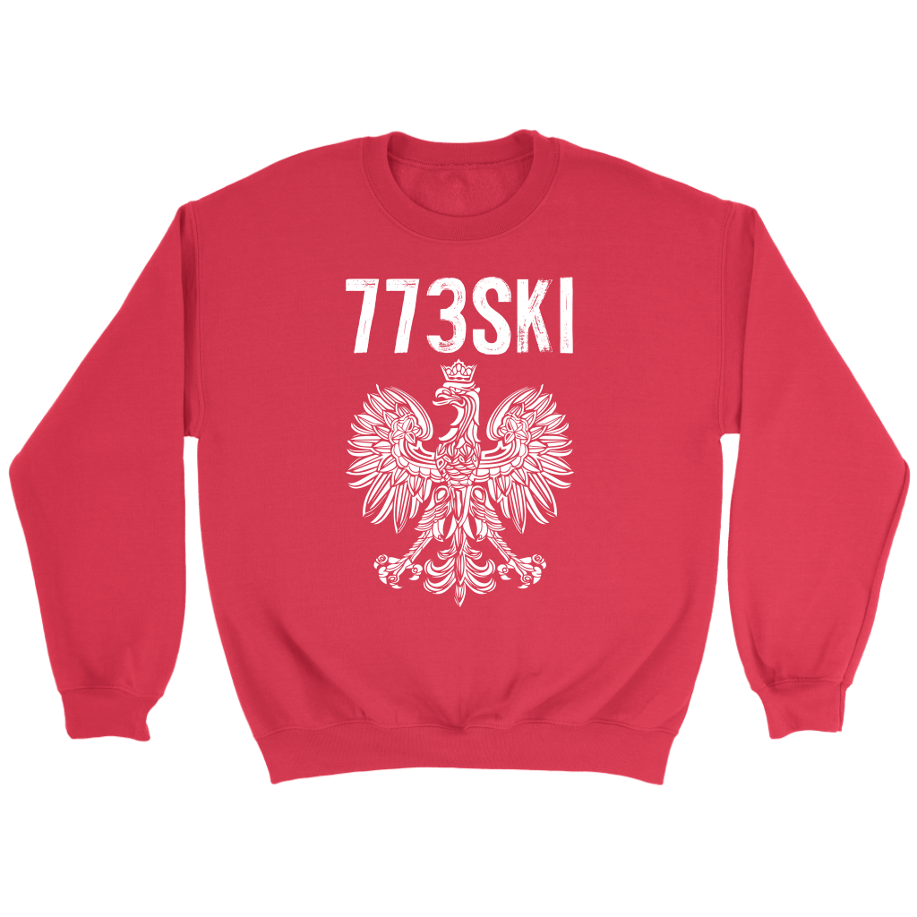 773SKI Chicago Polish Pride T-shirt teelaunch Crewneck Sweatshirt Red S