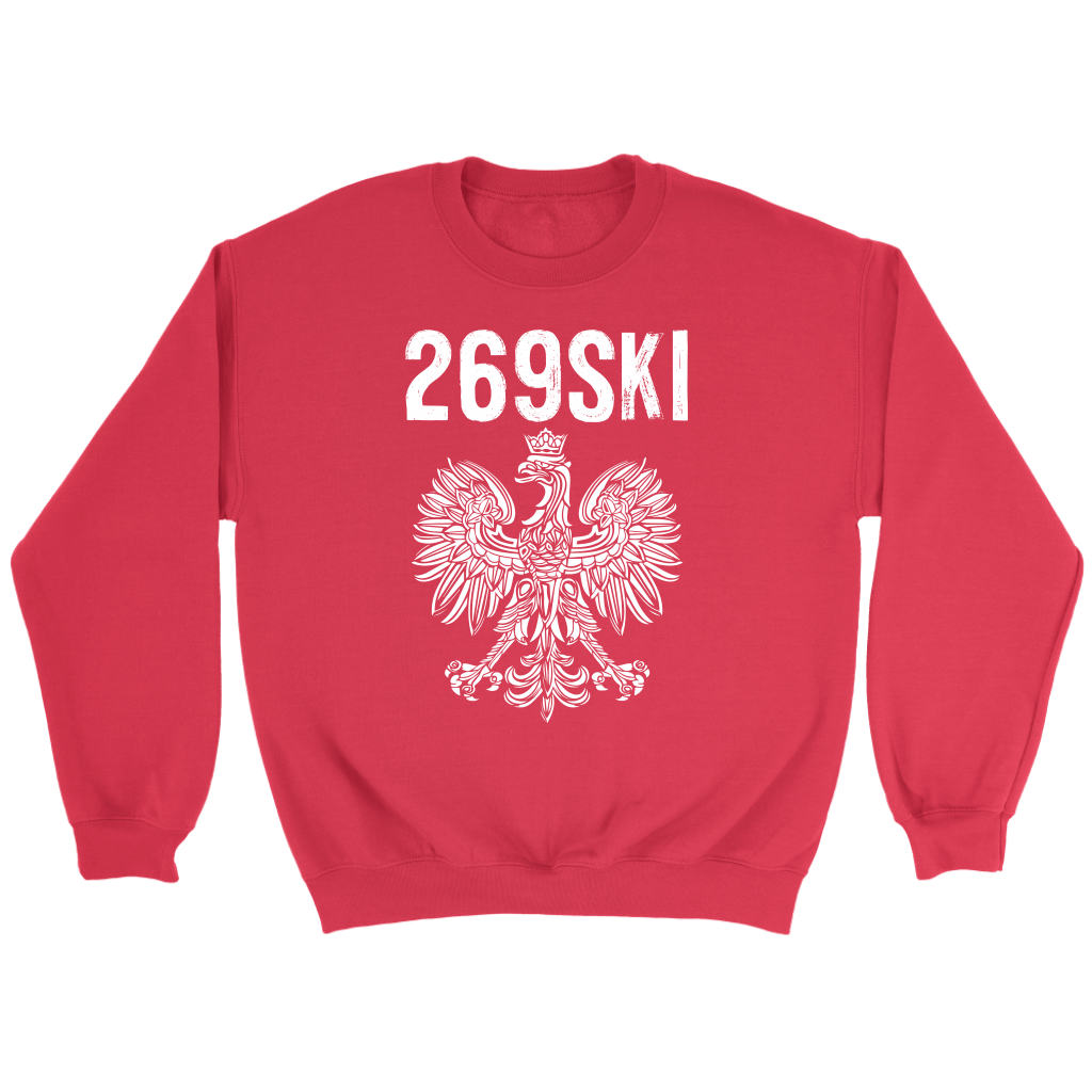 Michigan Polish Pride - Area Code 269 T-shirt teelaunch Crewneck Sweatshirt Red S