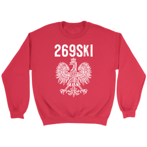 Michigan Polish Pride - Area Code 269 - Crewneck Sweatshirt / Red / S - Polish Shirt Store