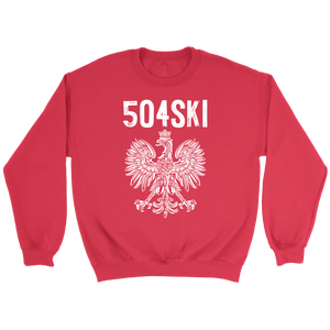 504SKI Louisiana Polish Pride - Crewneck Sweatshirt / Red / S - Polish Shirt Store