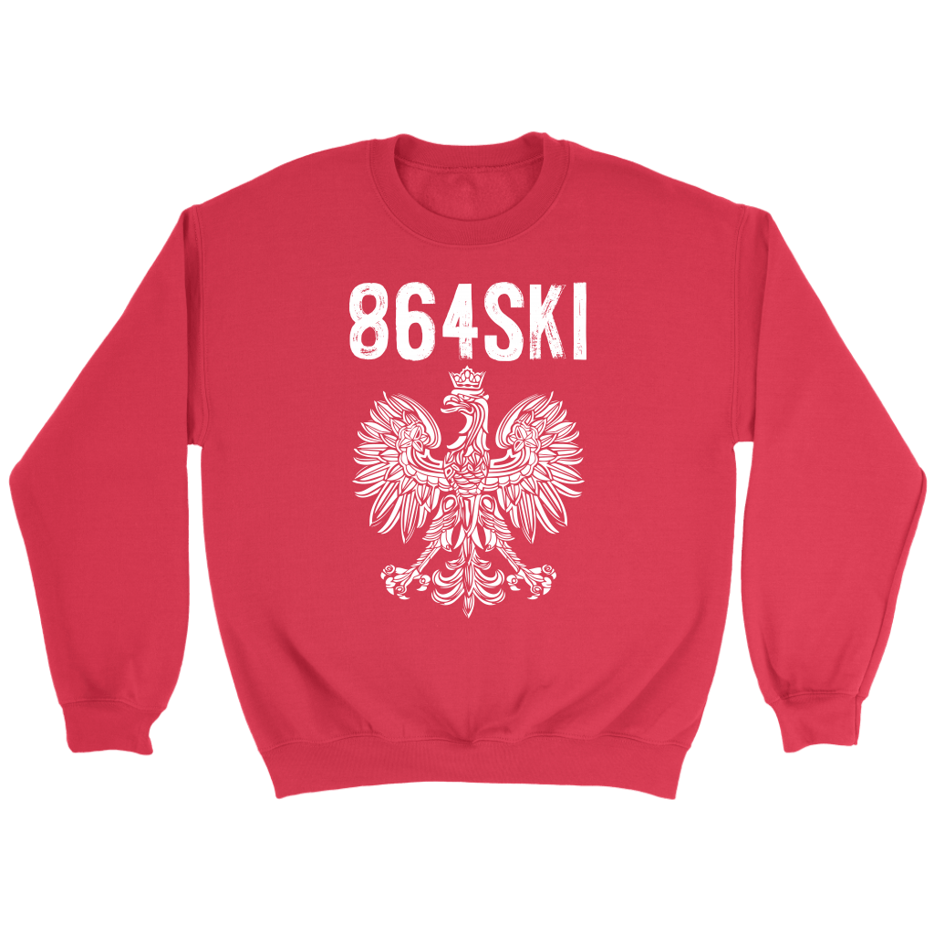 864SKI South Carolina Polish Pride T-shirt teelaunch Crewneck Sweatshirt Red S