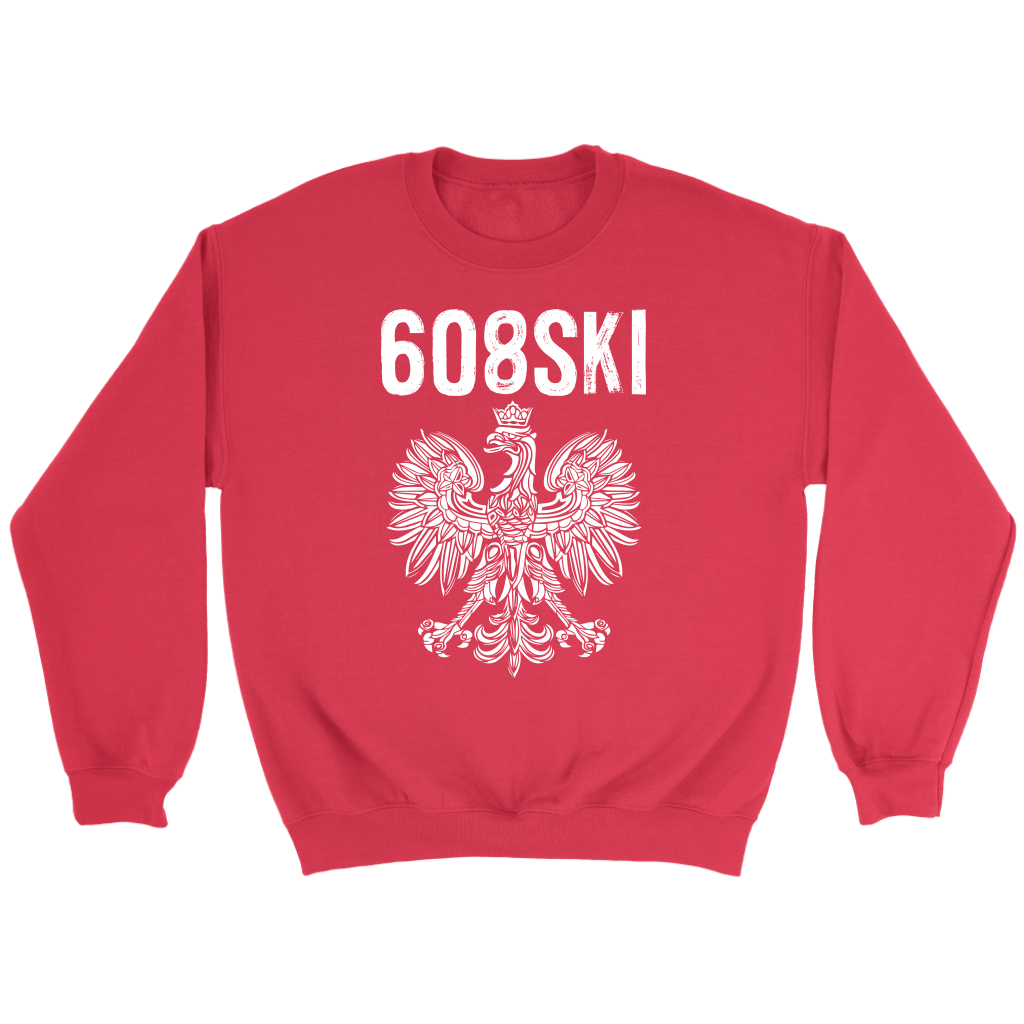 608SKI Wisconsin Polish Pride T-shirt teelaunch Crewneck Sweatshirt Red S