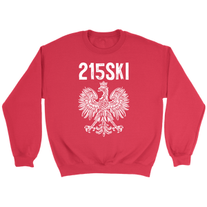 215SKI Pennsylvania Polish Pride - Crewneck Sweatshirt / Red / S - Polish Shirt Store