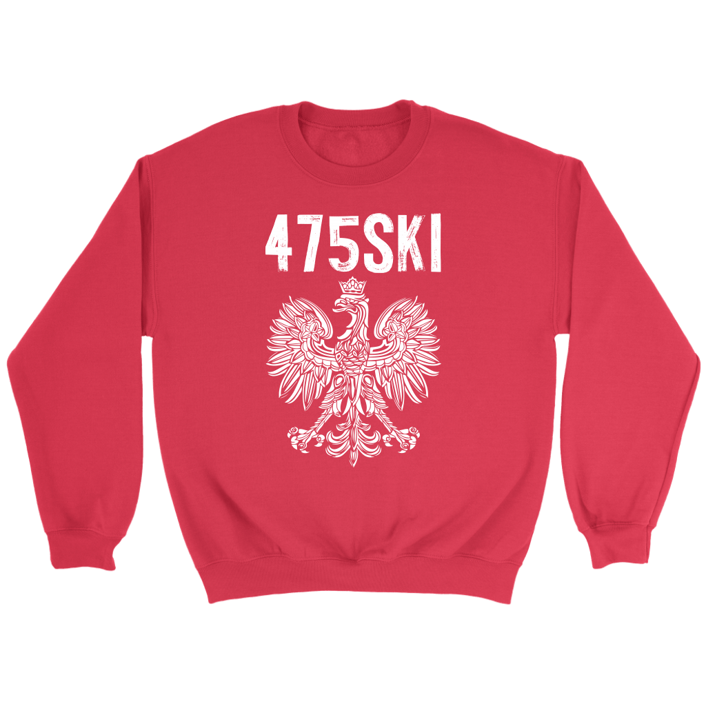 Bridgeport Connecticut - 475 Area Code - Polish Pride T-shirt teelaunch Crewneck Sweatshirt Red S