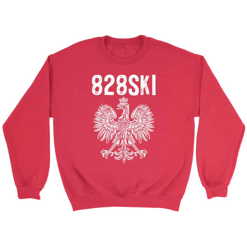 828SKI North Carolina Polish Pride T-shirt teelaunch Crewneck Sweatshirt Red S