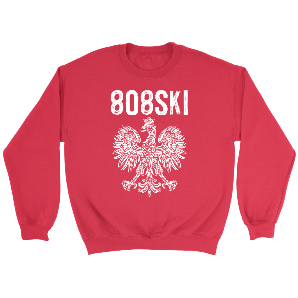 808SKI Hawaii Polish Pride T-shirt teelaunch Crewneck Sweatshirt Red S