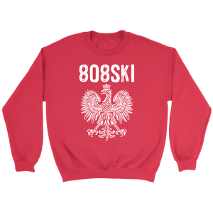 808SKI Hawaii Polish Pride - Crewneck Sweatshirt / Red / S - Polish Shirt Store
