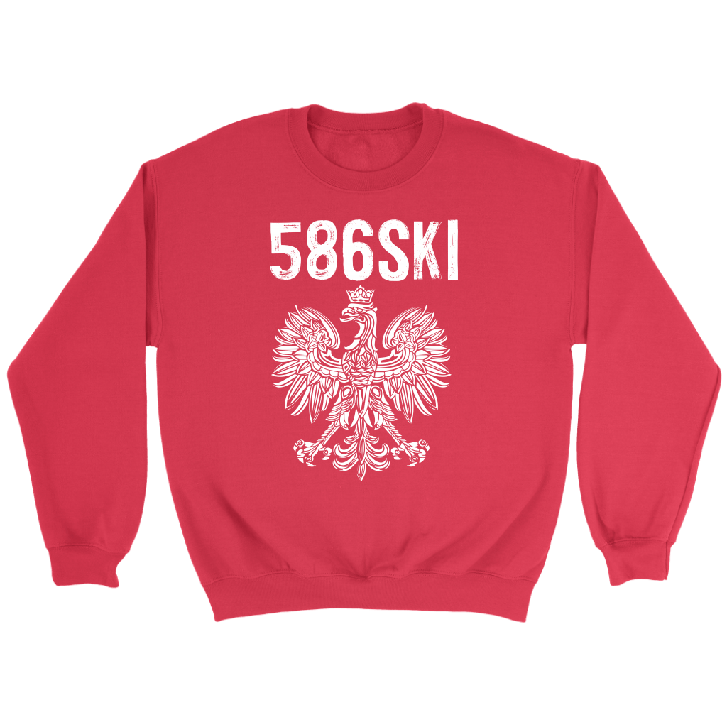 586SKI Warren Michigan Polish Pride T-shirt teelaunch Crewneck Sweatshirt Red S