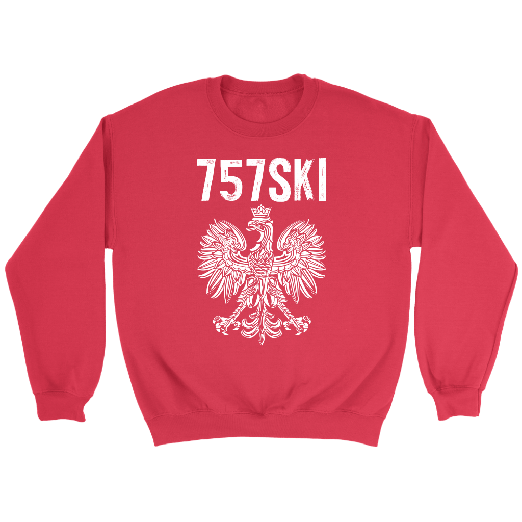 757SKI Virginia Polish Pride T-shirt teelaunch Crewneck Sweatshirt Red S