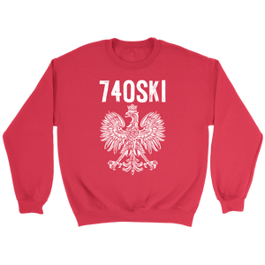 Newark Ohio - 740 Area Code - Crewneck Sweatshirt / Red / S - Polish Shirt Store