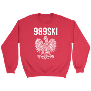 989SKI Saginaw Michigan, Polish Pride - Crewneck Sweatshirt / Red / S - Polish Shirt Store