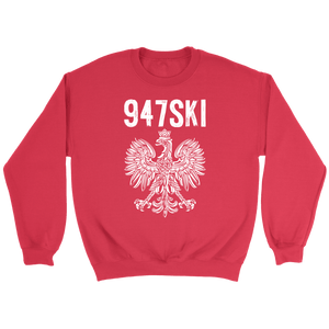 947SKI Michigan Polish Pride - Crewneck Sweatshirt / Red / S - Polish Shirt Store