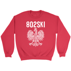 Vermont Area Code 802 - Crewneck Sweatshirt / Red / S - Polish Shirt Store