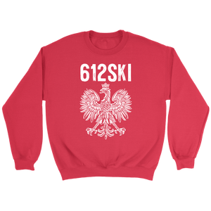 Minneapolis Minnesota Polish Pride | 612 Area Code - Crewneck Sweatshirt / Red / S - Polish Shirt Store