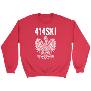 Milwaukee Wisconsin Polish American Pride - Crewneck Sweatshirt / Red / S - Polish Shirt Store