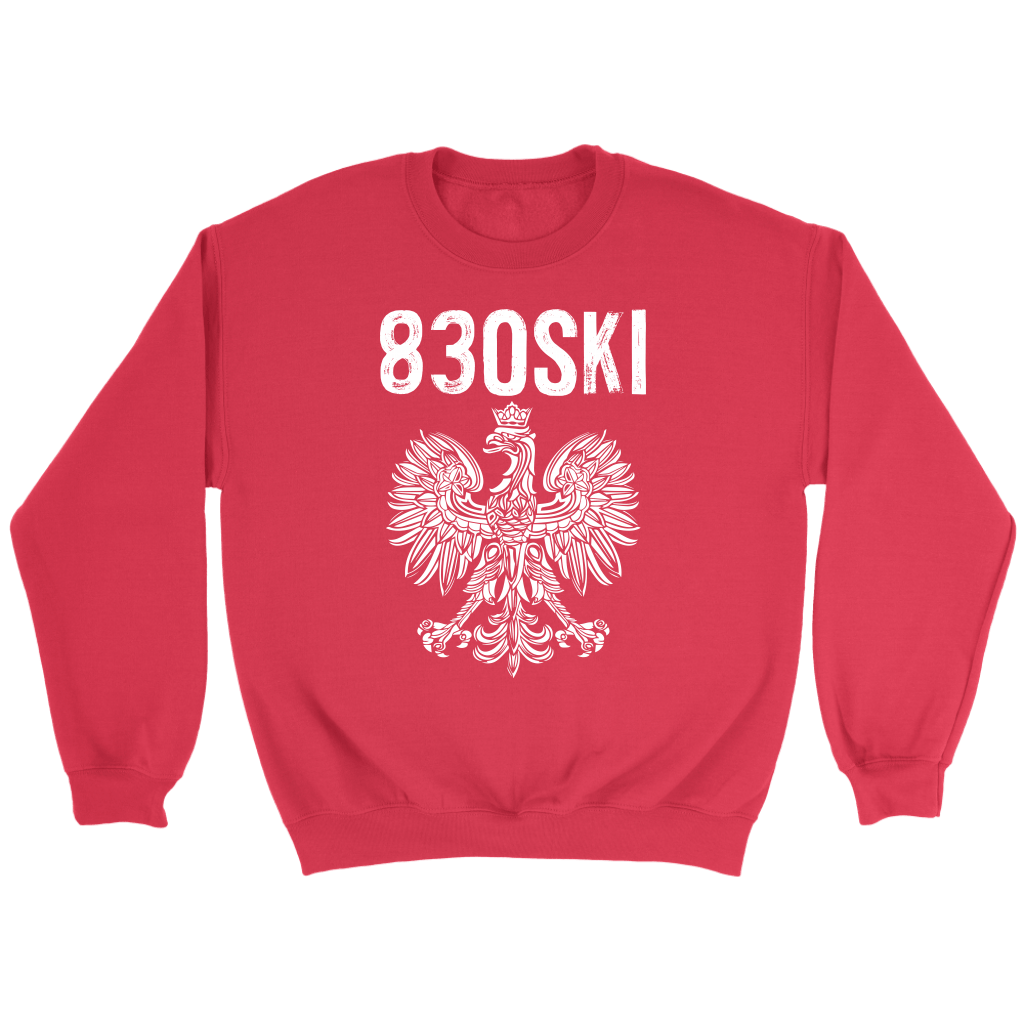 830SKI Texas, Polish Pride T-shirt teelaunch Crewneck Sweatshirt Red S