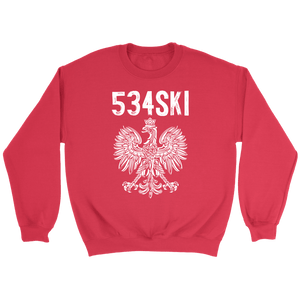 534SKI Wisconsin Polish Pride - Crewneck Sweatshirt / Red / S - Polish Shirt Store