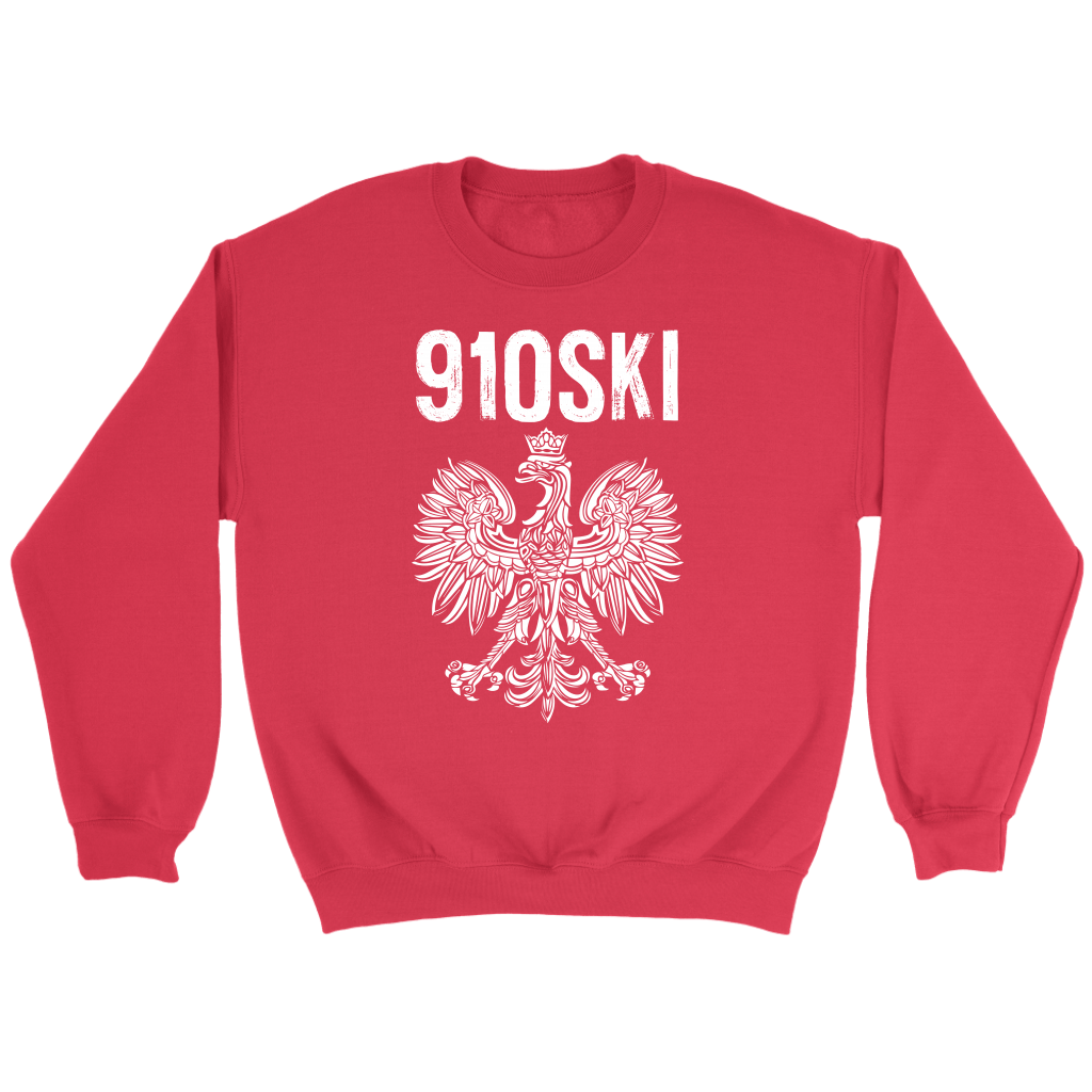 910SKI North Carolina Polish Pride T-shirt teelaunch Crewneck Sweatshirt Red S