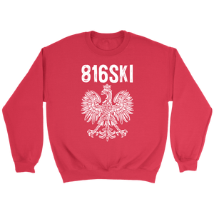 816SKI Missouri Polish Pride - Crewneck Sweatshirt / Red / S - Polish Shirt Store