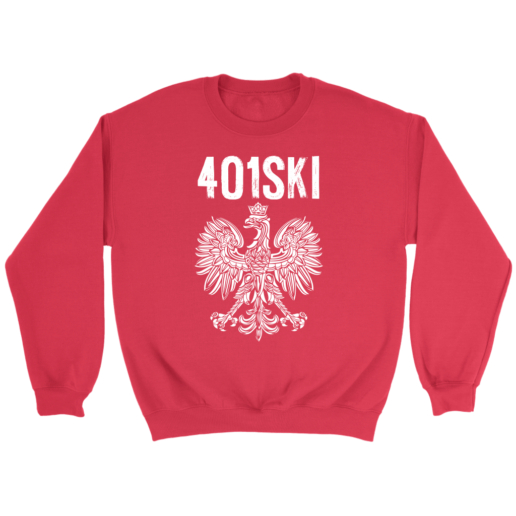 401SKI Rhode Island Polish Pride T-shirt teelaunch Crewneck Sweatshirt Red S