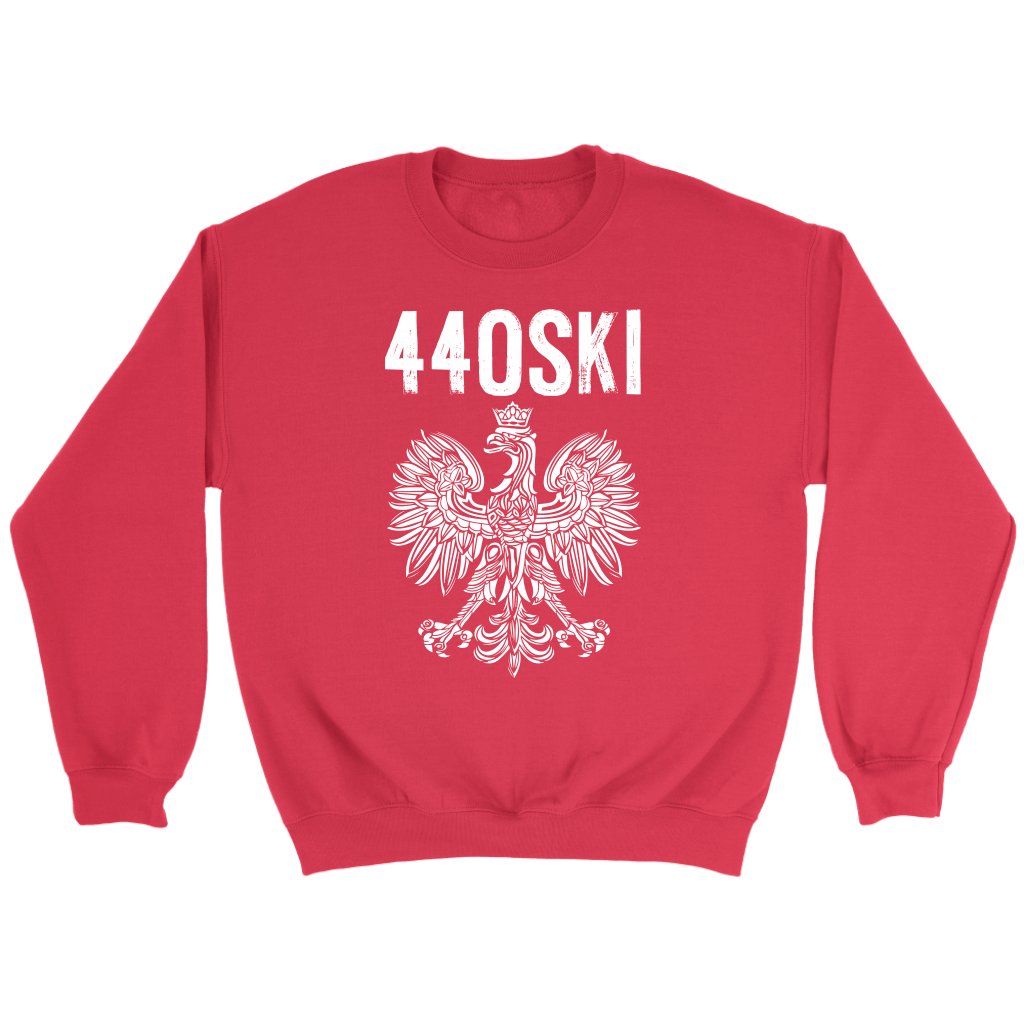 Parma Ohio - 440 Area Code - Polish Pride T-shirt teelaunch Crewneck Sweatshirt Red S