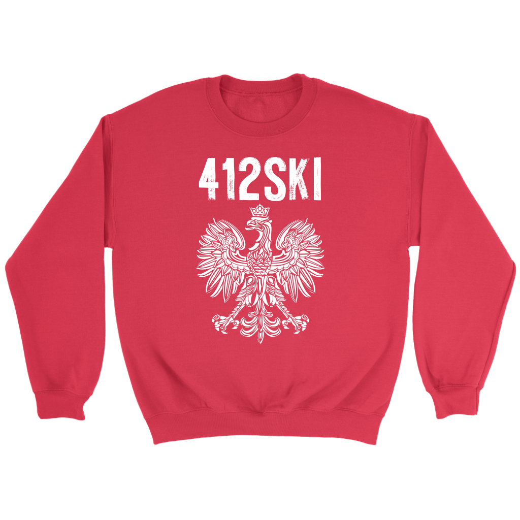 412SKI Pittsburgh Polish Pride T-shirt teelaunch Crewneck Sweatshirt Red S