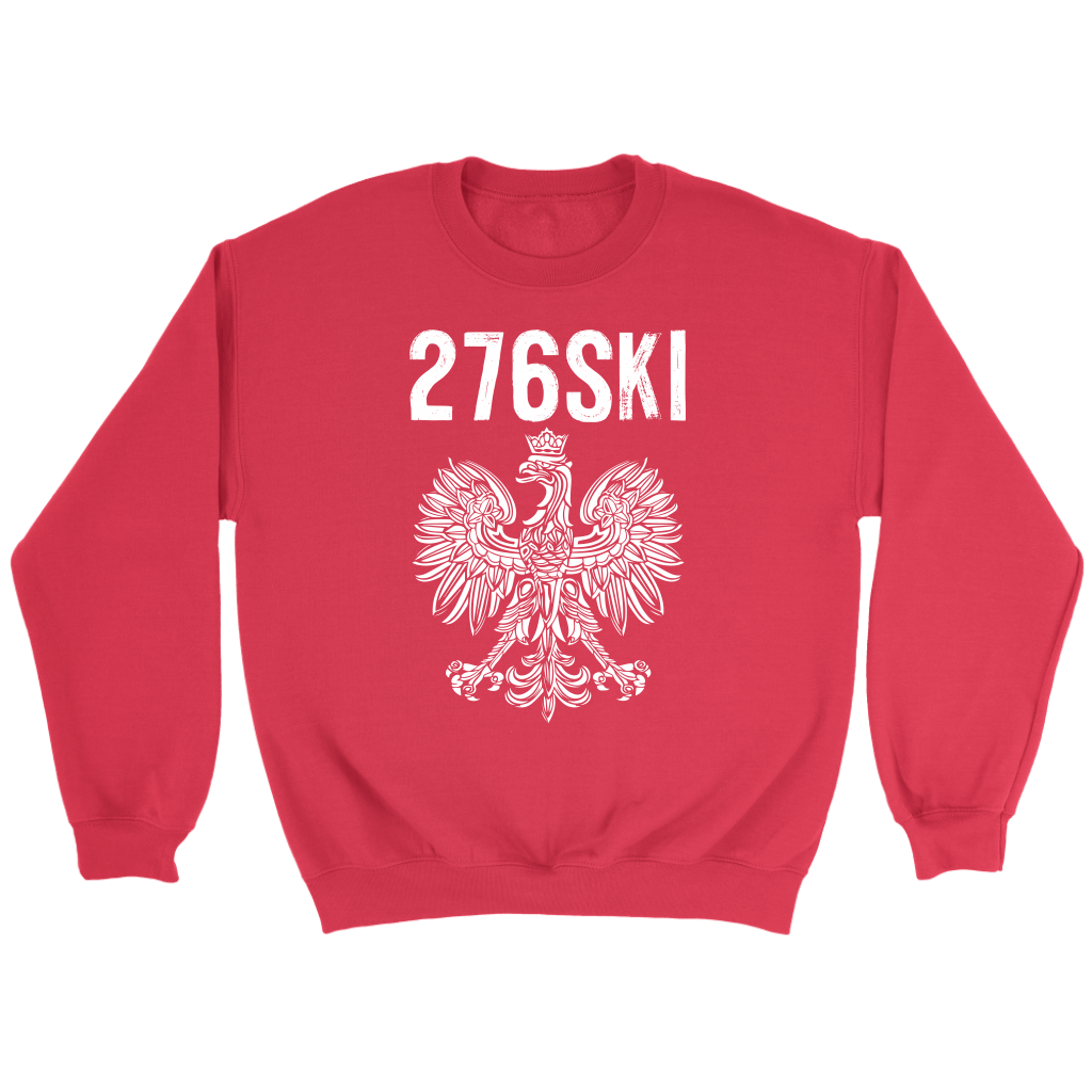 Virginia Polish Pride - 276 Area Code T-shirt teelaunch Crewneck Sweatshirt Red S