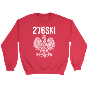 Virginia Polish Pride - 276 Area Code - Crewneck Sweatshirt / Red / S - Polish Shirt Store