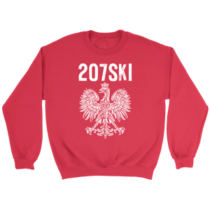 Maine - 207 Area Code - 207SKI - Crewneck Sweatshirt / Red / S - Polish Shirt Store