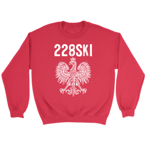 Mississippi Polish Pride Area Code 228 - Crewneck Sweatshirt / Red / S - Polish Shirt Store