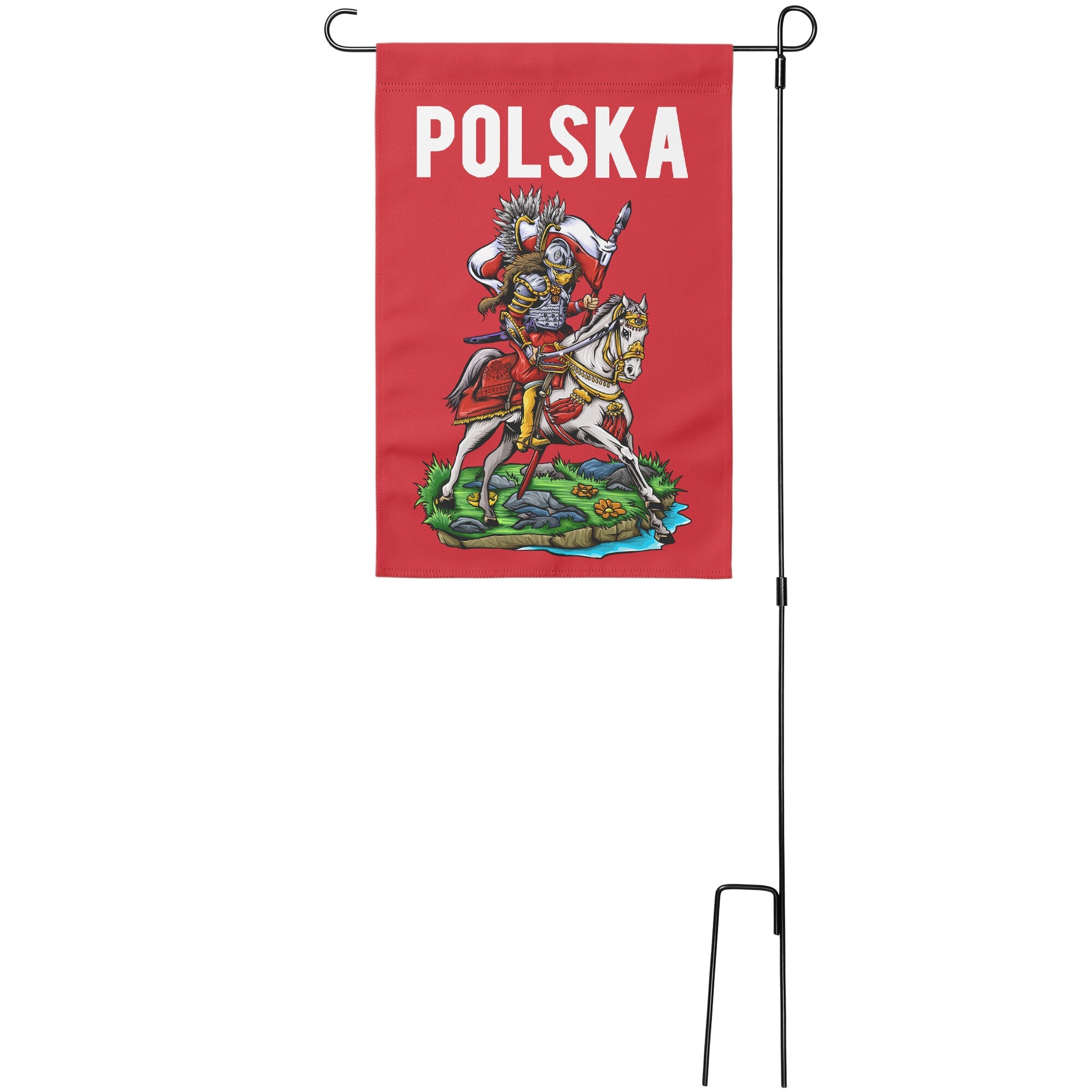 Polish Hussar Garden Flag Home Goods teelaunch With Stand  