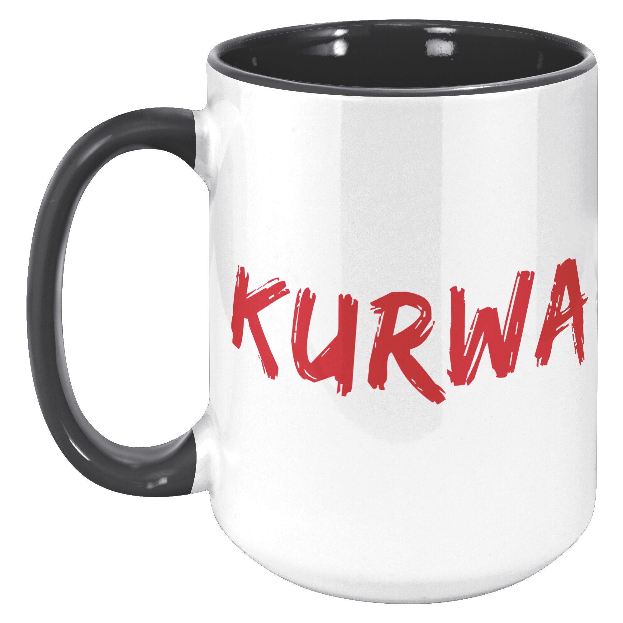 Polish Swear Word Coffee Mug Ceramic Mugs teelaunch Black  