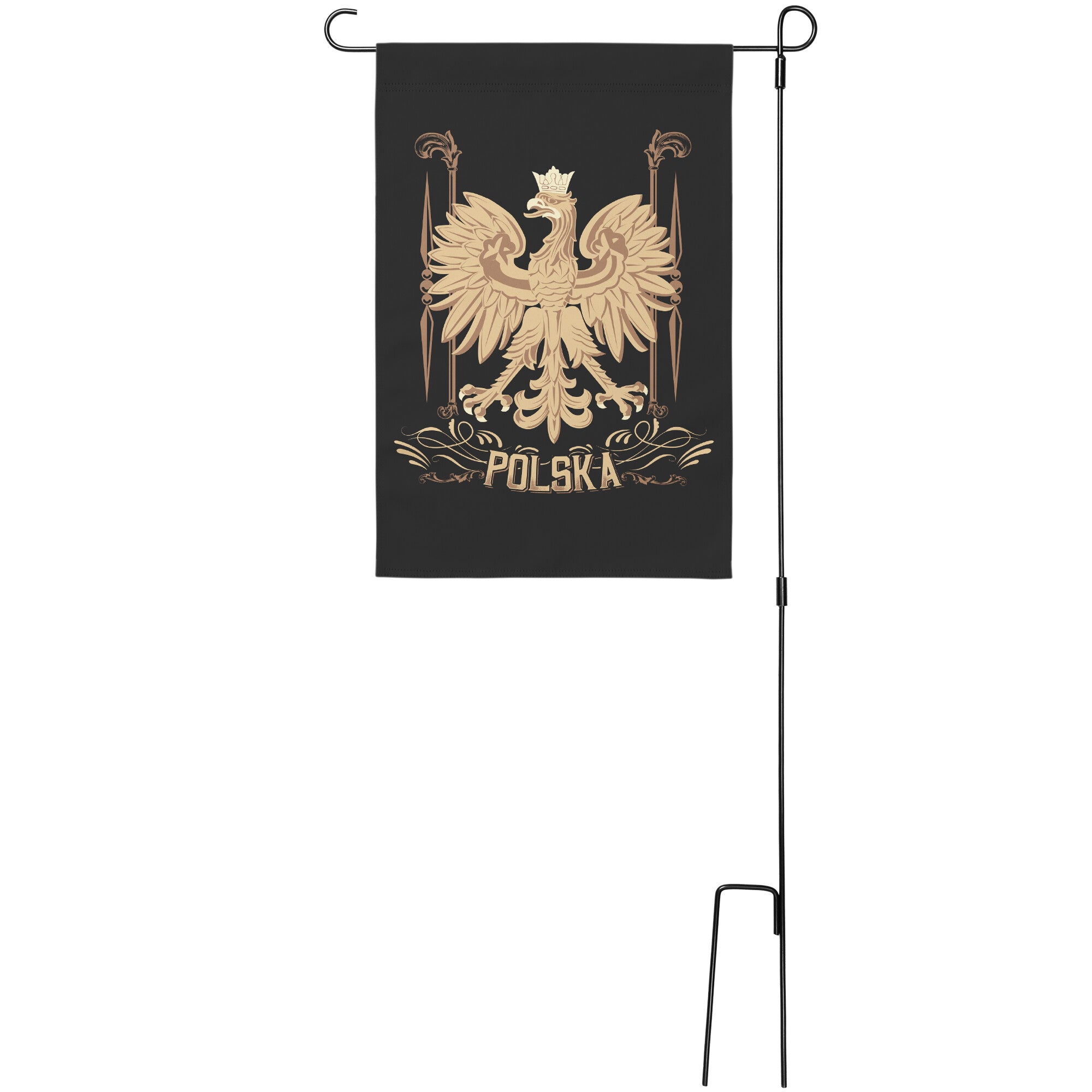 Polska Garden Flag Home Goods teelaunch With Stand  