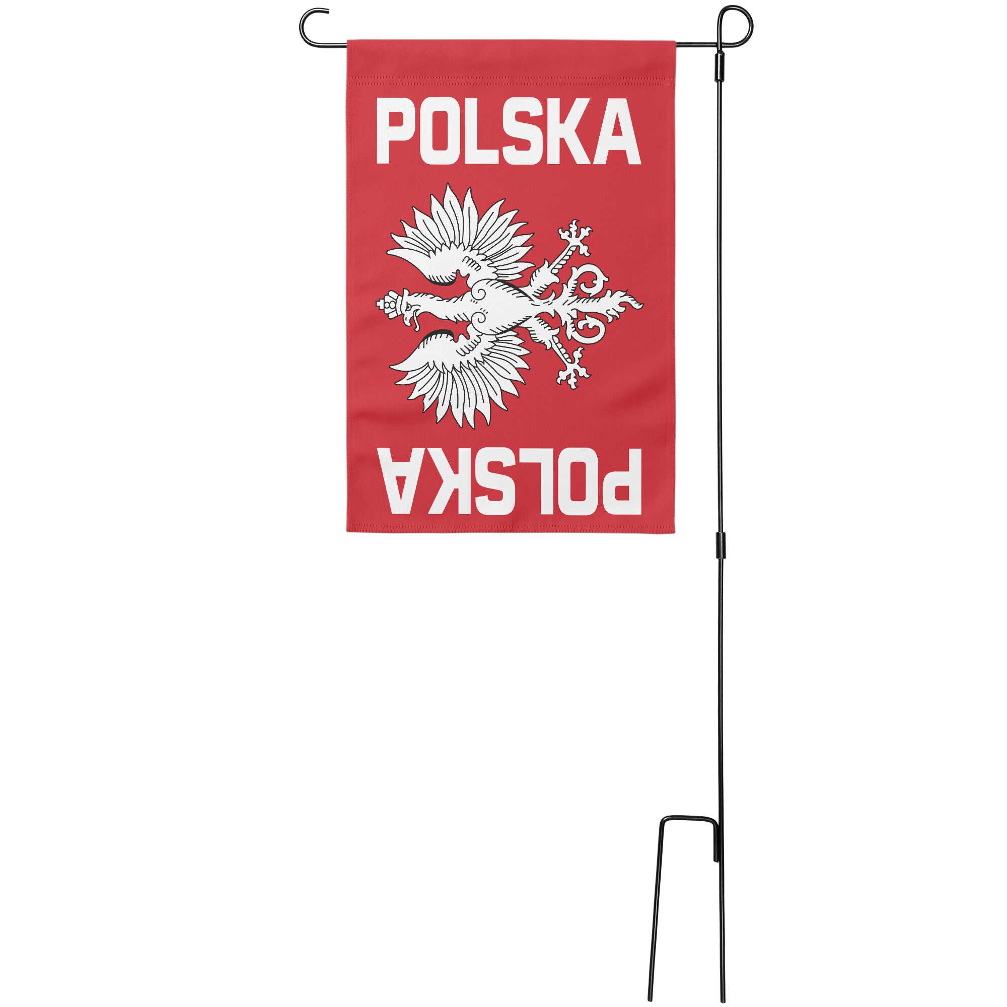 Old Polska Garden Flag Home Goods teelaunch With Stand  