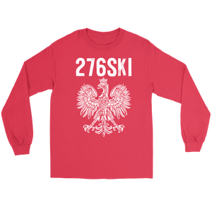 Virginia Polish Pride - 276 Area Code - Gildan Long Sleeve Tee / Red / S - Polish Shirt Store
