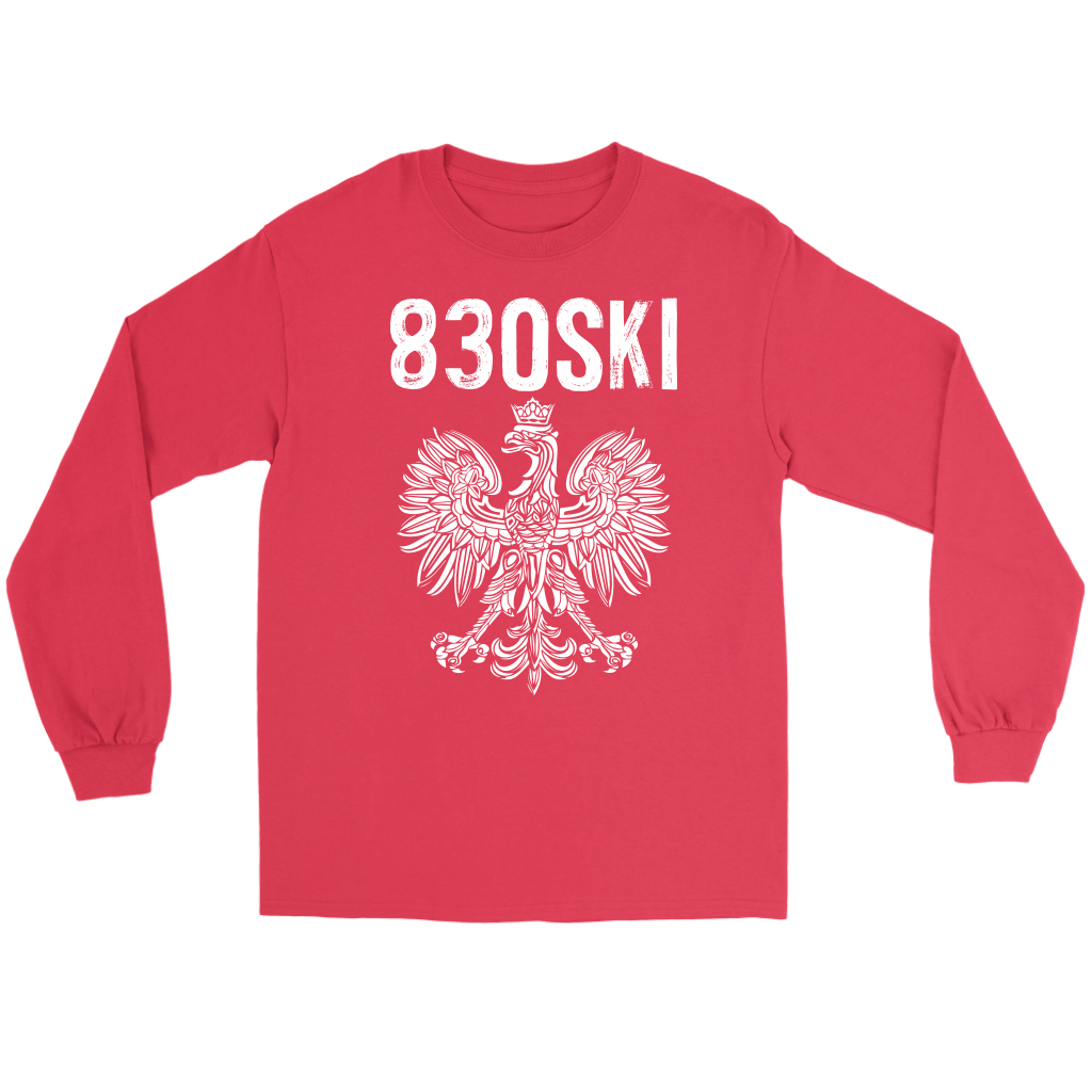 830SKI Texas, Polish Pride T-shirt teelaunch Gildan Long Sleeve Tee Red S