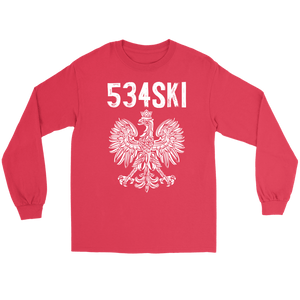 534SKI Wisconsin Polish Pride - Gildan Long Sleeve Tee / Red / S - Polish Shirt Store
