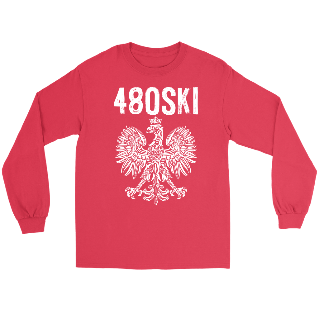 480SKI Arizona Polish Pride T-shirt teelaunch Gildan Long Sleeve Tee Red S