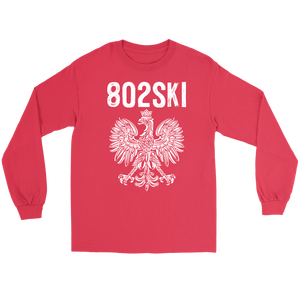 Vermont Area Code 802 - Gildan Long Sleeve Tee / Red / S - Polish Shirt Store