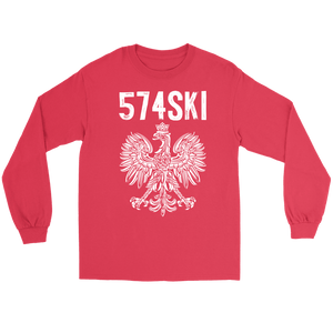 574SKI Indiana Polish Pride - Gildan Long Sleeve Tee / Red / S - Polish Shirt Store