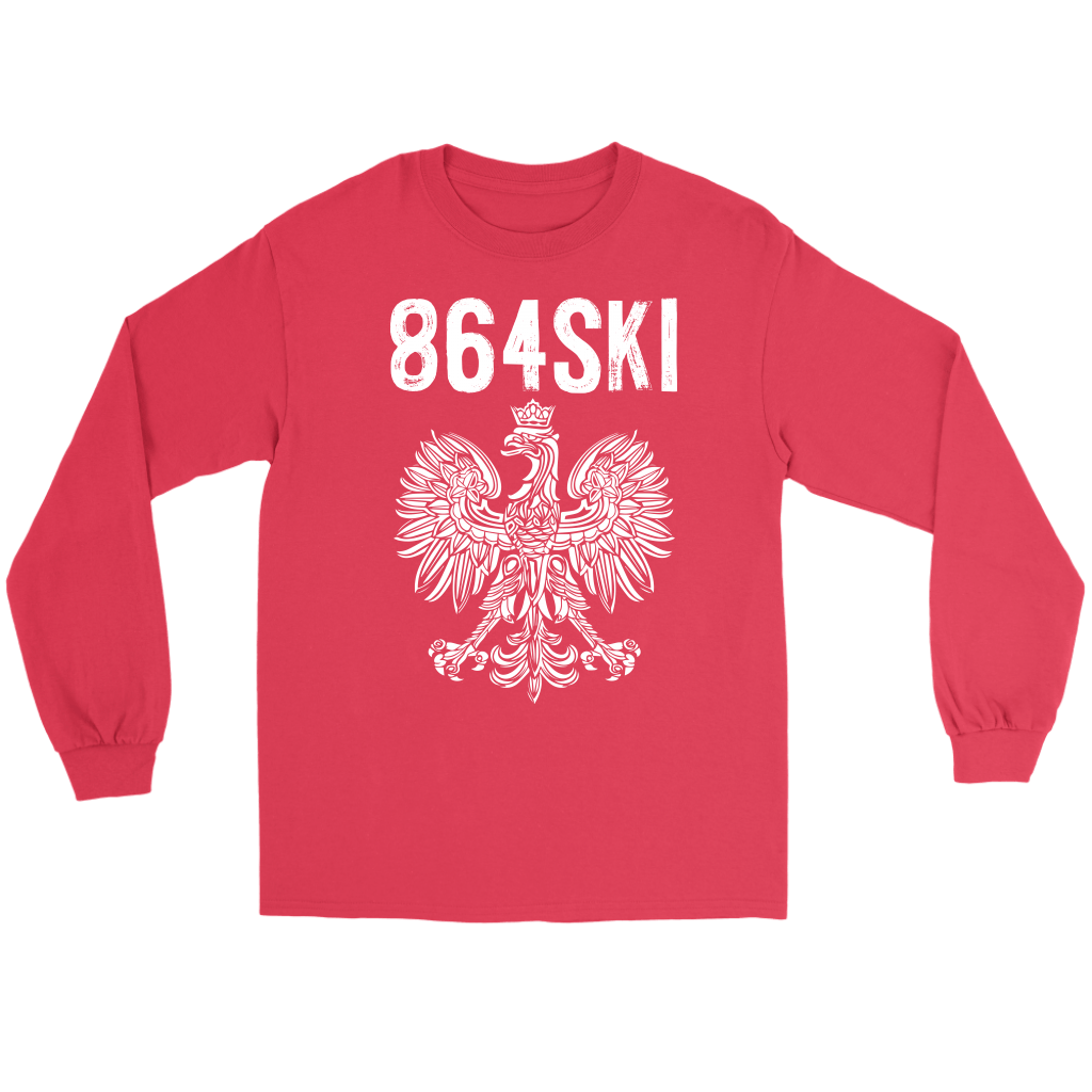 864SKI South Carolina Polish Pride T-shirt teelaunch Gildan Long Sleeve Tee Red S