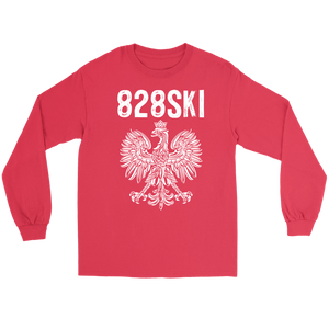 828SKI North Carolina Polish Pride - Gildan Long Sleeve Tee / Red / S - Polish Shirt Store