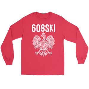 608SKI Wisconsin Polish Pride - Gildan Long Sleeve Tee / Red / S - Polish Shirt Store