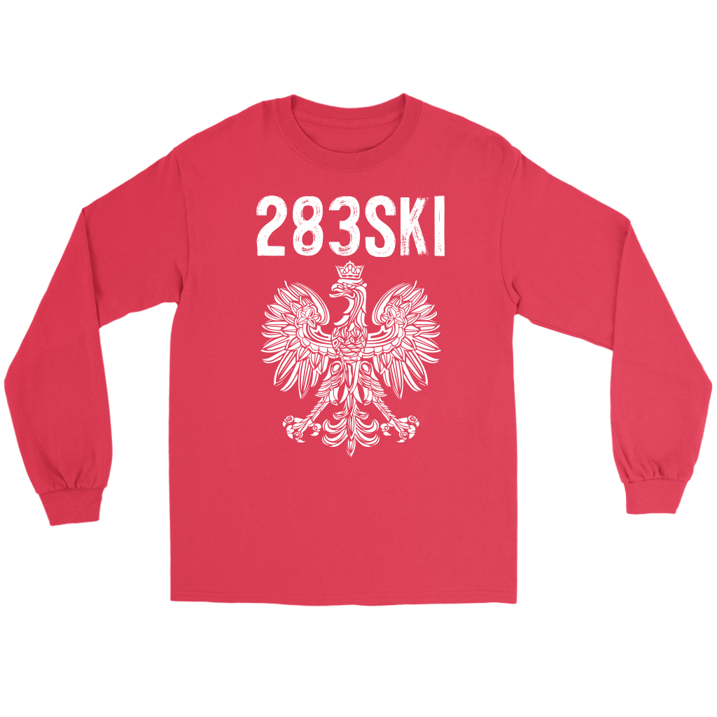 283SKI Ohio Polish Pride T-shirt teelaunch Gildan Long Sleeve Tee Red S