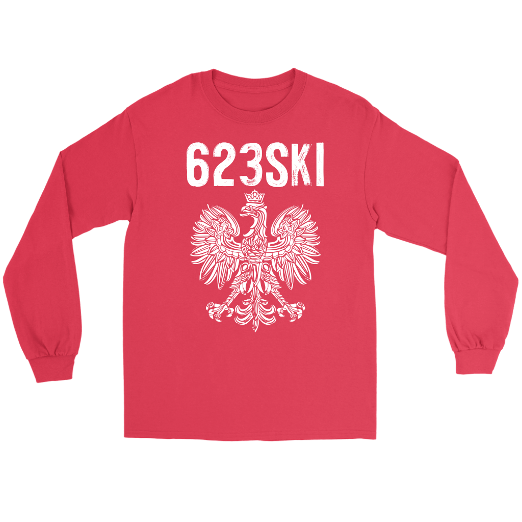 623SKI Arizona Polish Pride T-shirt teelaunch Gildan Long Sleeve Tee Red S