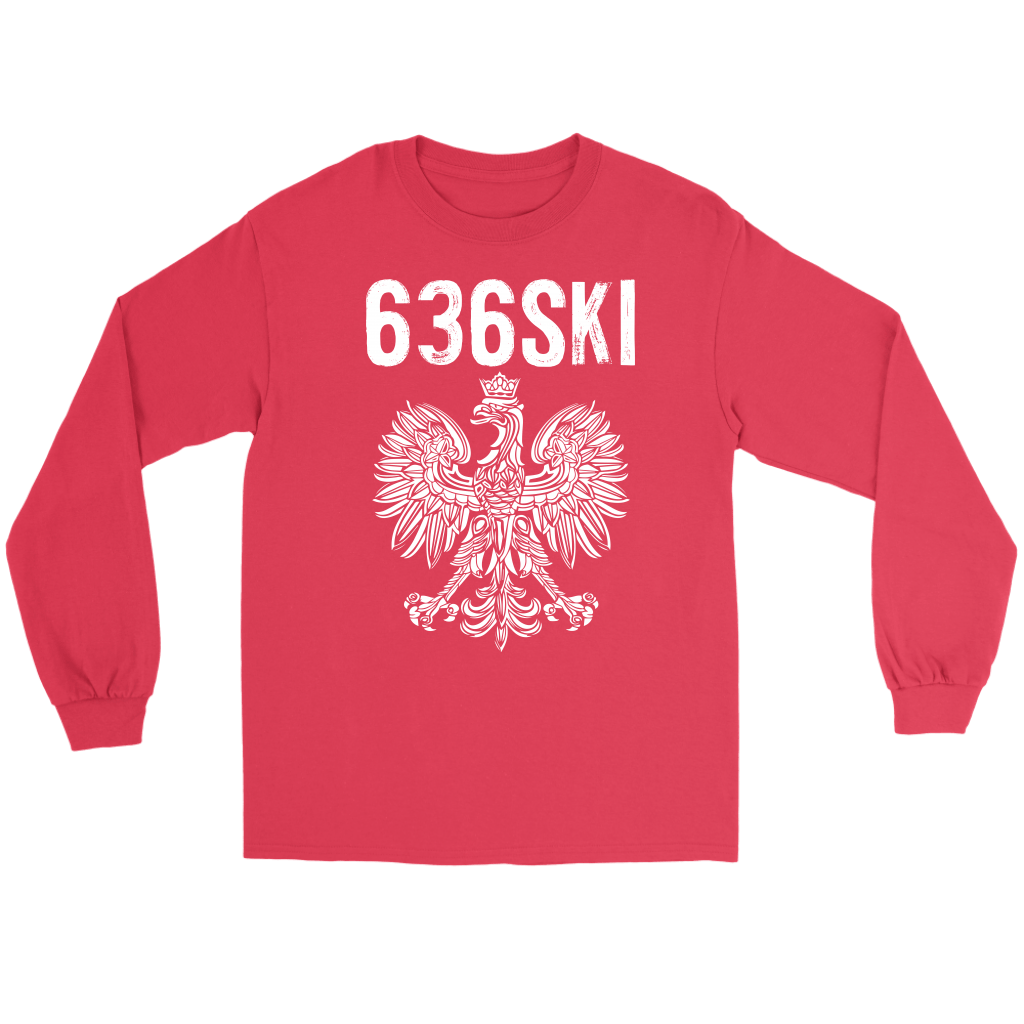 636SKI Missouri Polish Pride T-shirt teelaunch Gildan Long Sleeve Tee Red S