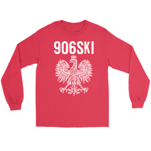 906SKI Michigan Polish Pride - Gildan Long Sleeve Tee / Red / S - Polish Shirt Store