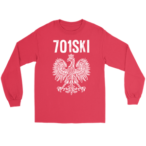 North Dakota - 701 Area Code - Polish Pride - Gildan Long Sleeve Tee / Red / S - Polish Shirt Store