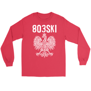 803SKI South Carolina Polish Pride - Gildan Long Sleeve Tee / Red / S - Polish Shirt Store