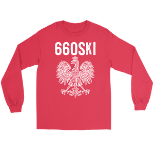 660SKI Missouri Polish Pride - Gildan Long Sleeve Tee / Red / S - Polish Shirt Store